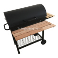 Barbecue au charbon de bois à baril d&#39;huile